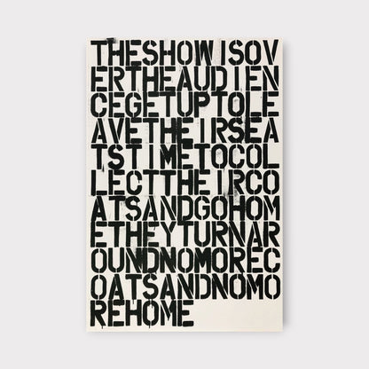 Christopher Wool - Untitled "The Show is Over"